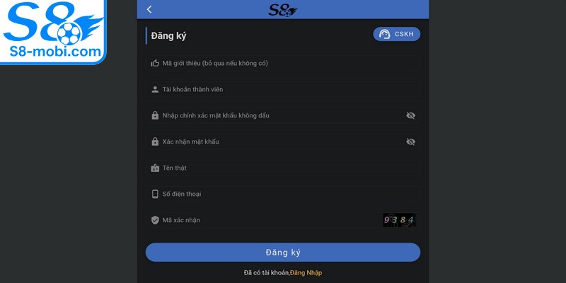 Xác nhận thông tin đăng ký chính xác và nhập mã để hoàn tất tạo tài khoản