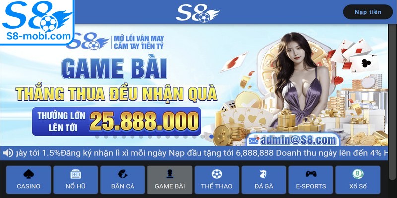 Truy cập đúng vào trong web chính thức của S8 để đảm bảo an toàn