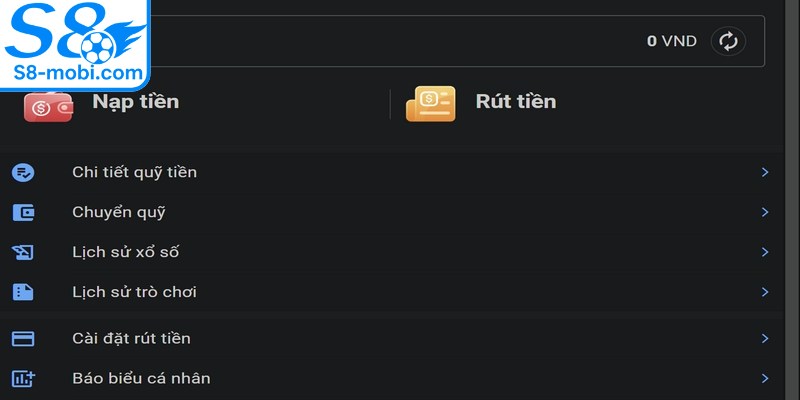 Xác nhận lệnh rút và chờ hệ thống S8 xử lý
