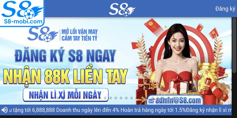 S8 là nhà cái trực tuyến được nhiều người chơi chọn lựa làm điểm đến giải trí